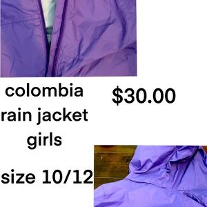columbia girls rain jacket